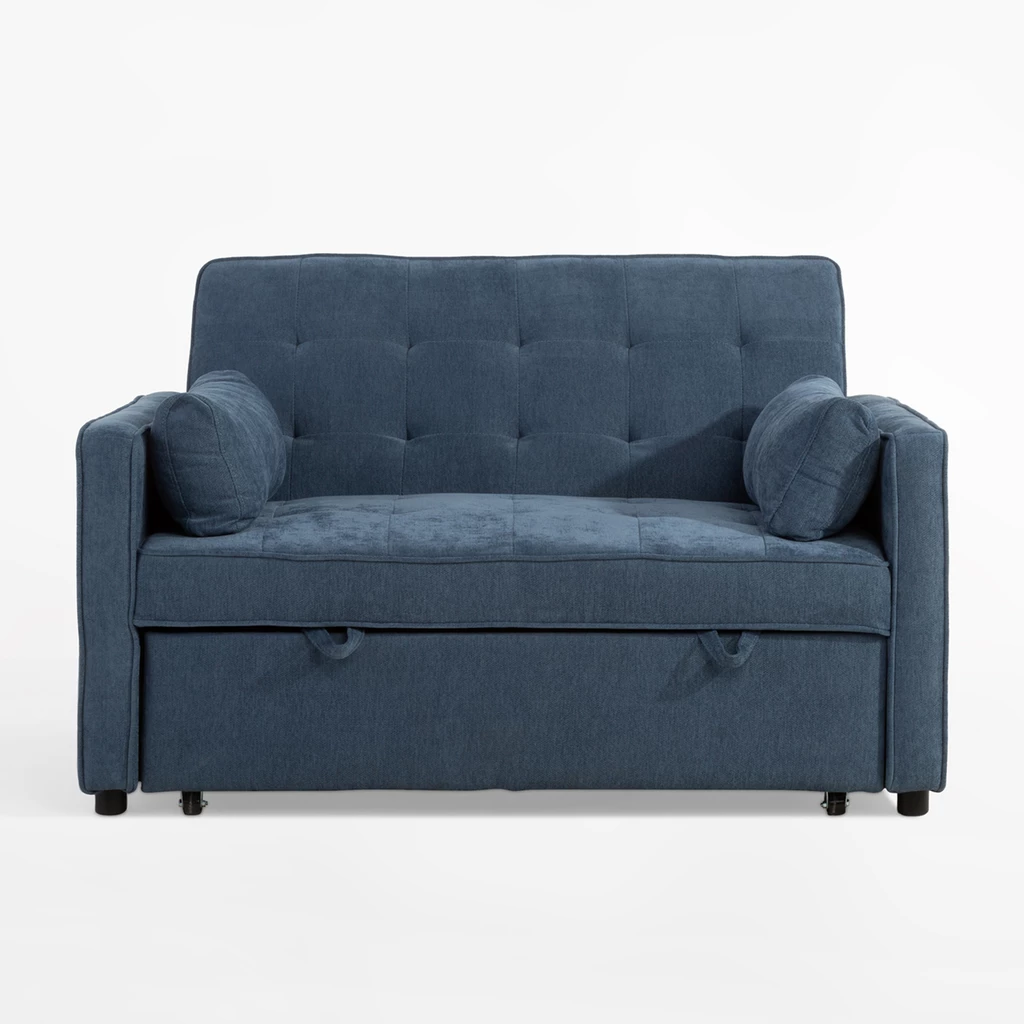 Sofa 133 cm niebieska SYLWERO