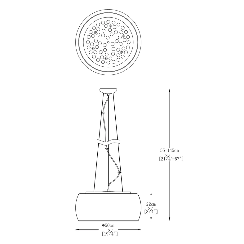 Lampa wisząca CRYSTAL 6 50cm