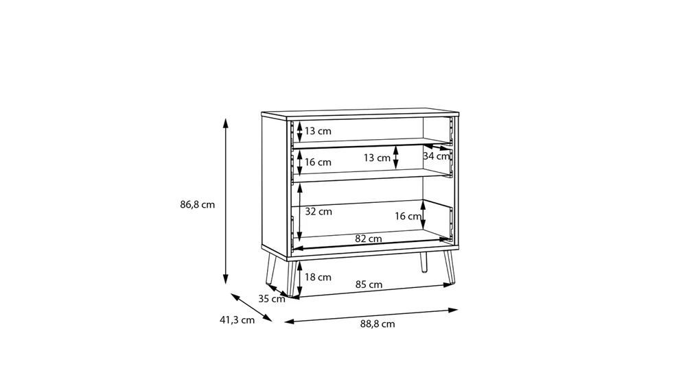 Komoda z 3 szufladami WHENUA