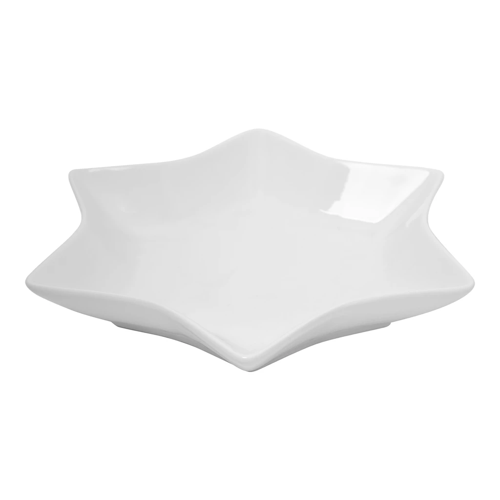 Patera porcelanowa biała GWIAZDKA 26,5x20,4 cm