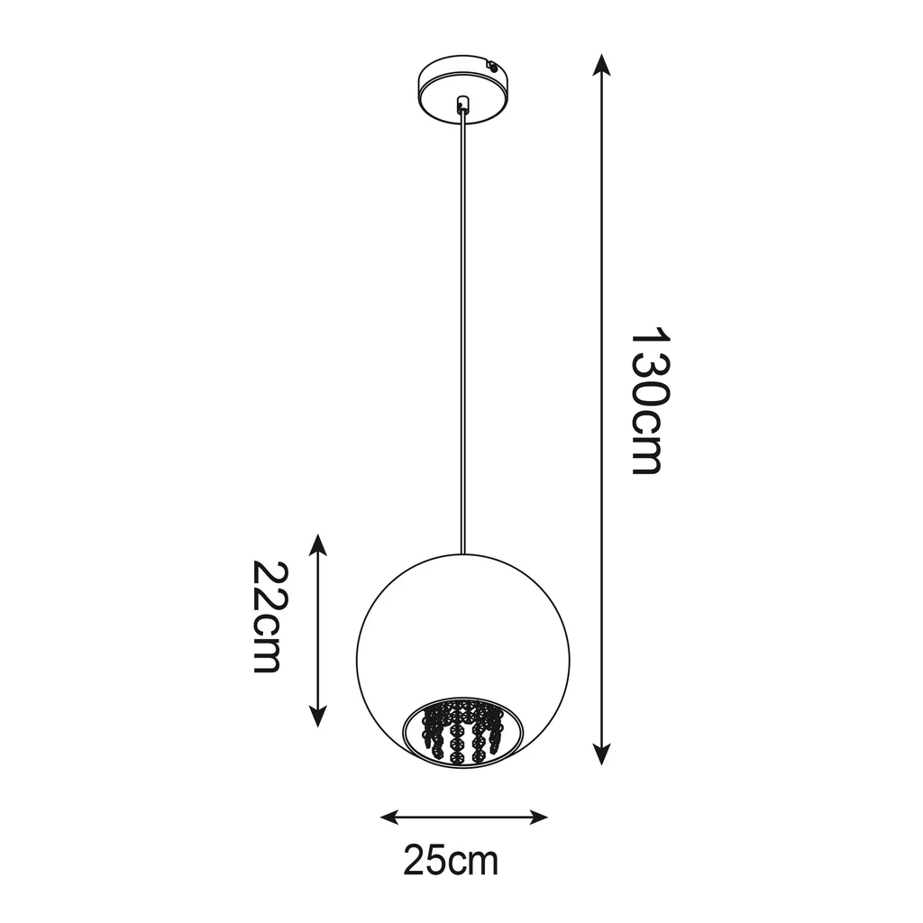 Lampa wisząca P12082D-D25 IVIA