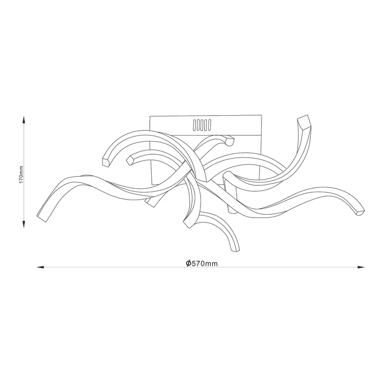 Design lampy STELO z jednej strony stawa na fantazyjne, ozdobne kształty.