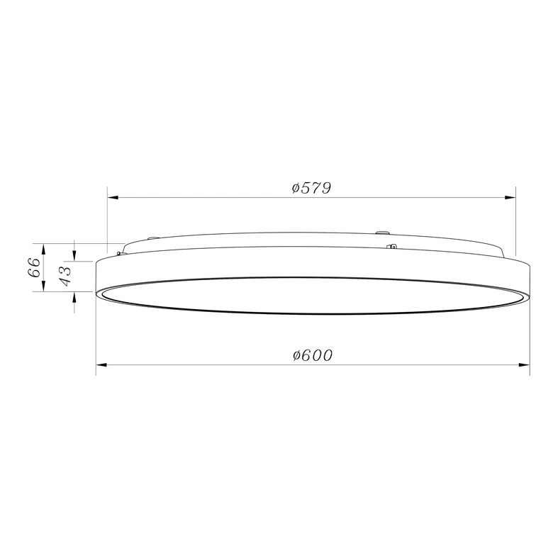 Plafon LED okrągły srebrny SIERRA 60 cm