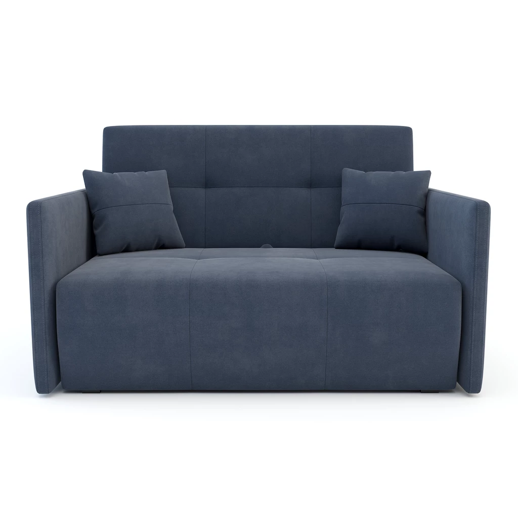 Mała sofa niebieska 126 cm LEO II