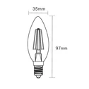 Żarówka LED E14 4W barwa neutralna ORO-E14-C35-FL-CLARO-4W