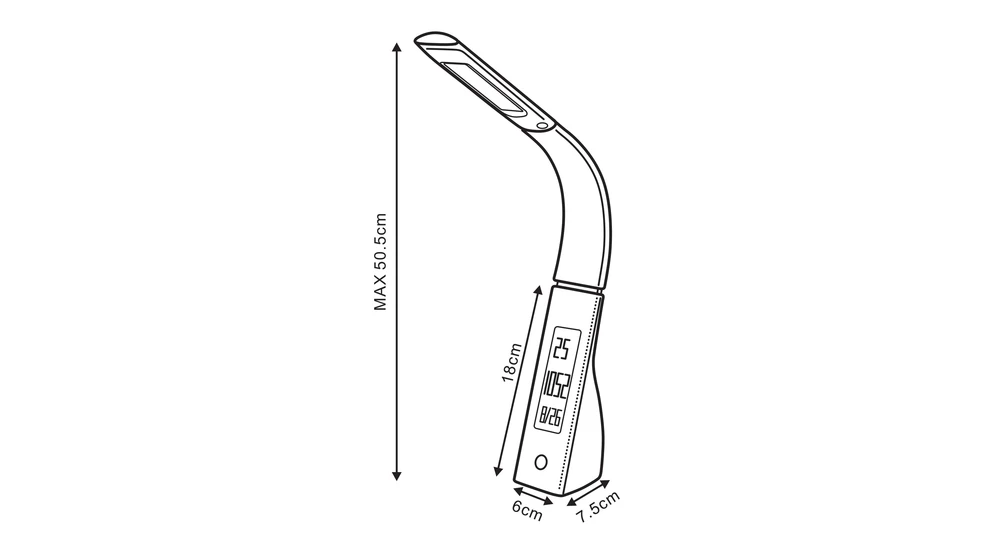 Lampa biurkowa LED H1633 czarna