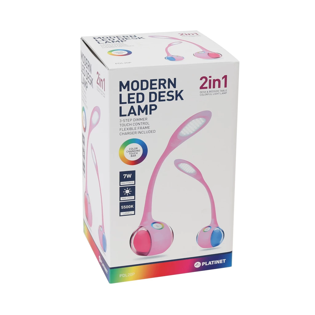 Lampa biurkowa LED PDL20 różowa