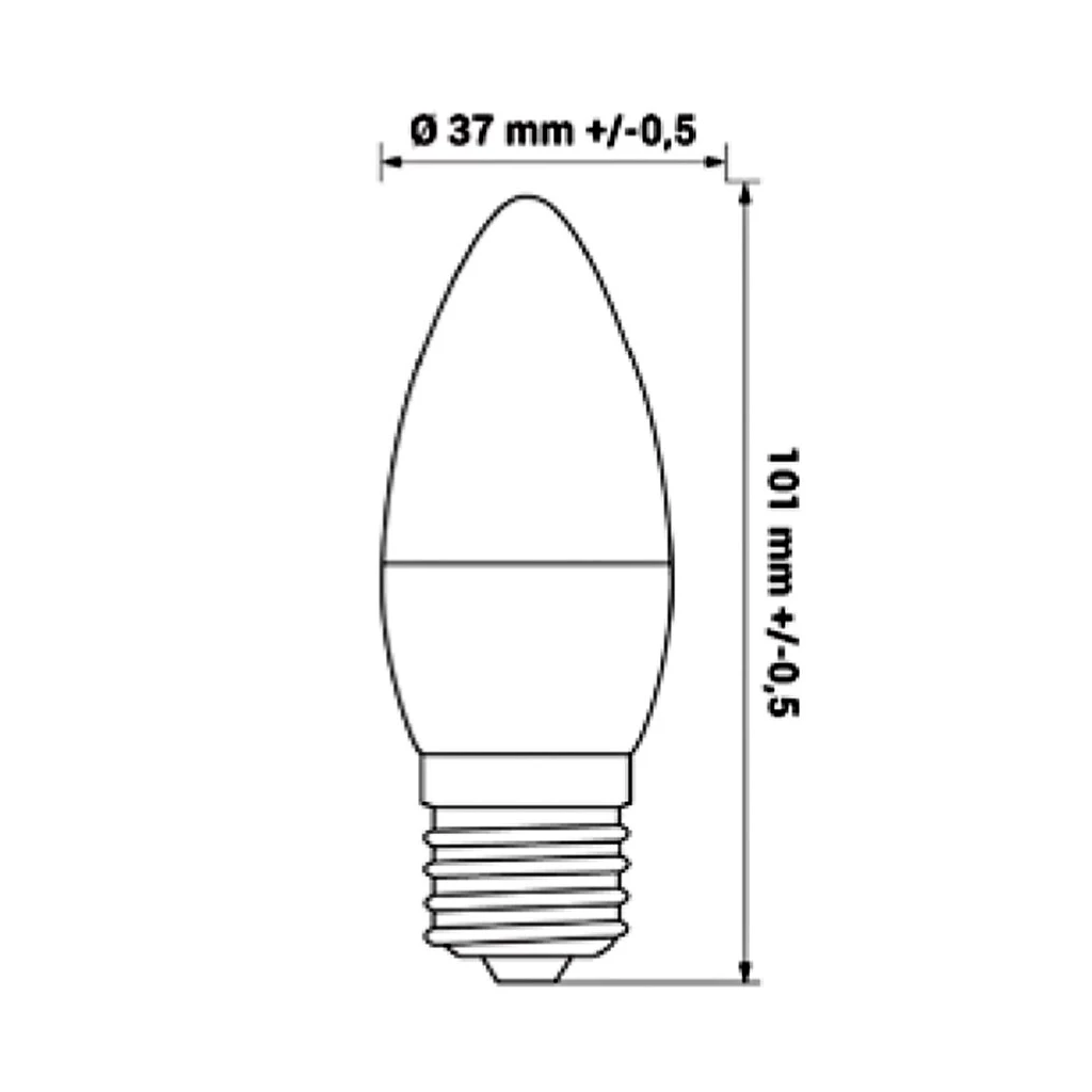 Żarówka LED E27 8W barwa neutralna AMM-E27-C37-8W-DW