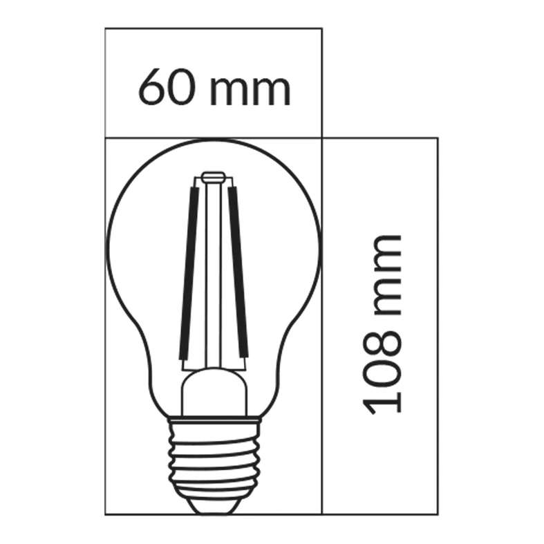 Żarówka LED E27 10,5W ORO-E27-A60-FL-CLARO-10,5W-WW barwa ciepła