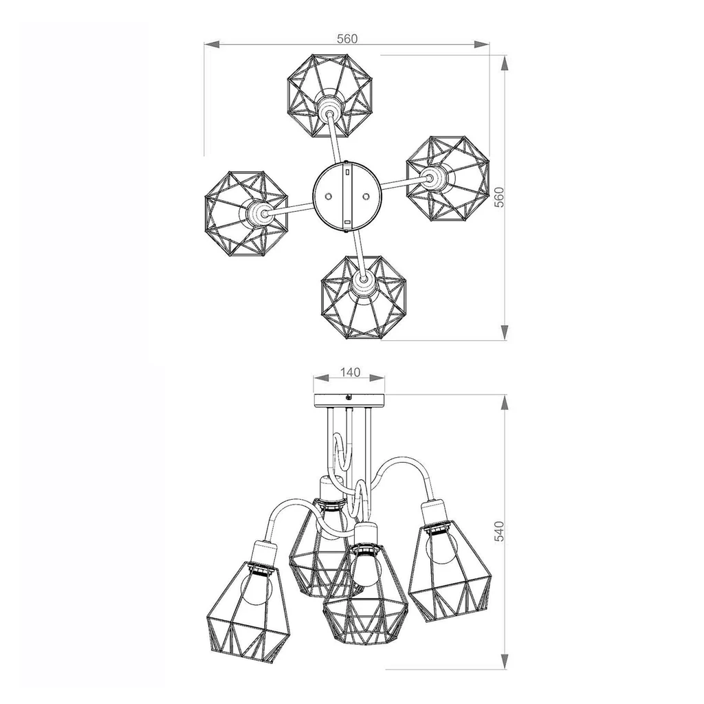 Lampa sufitowa BERGEN IV 310