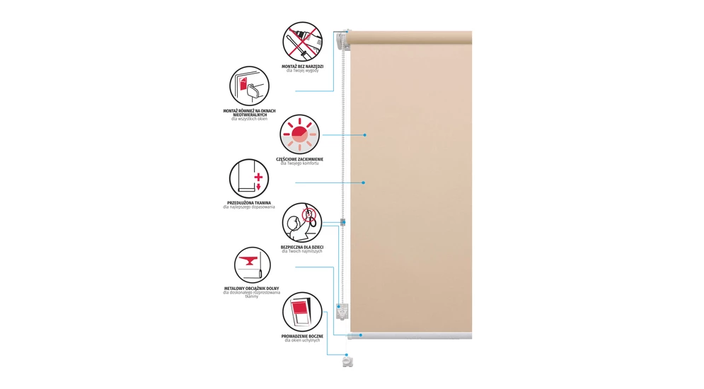 Roleta MINI MADRYT 57x160 cm