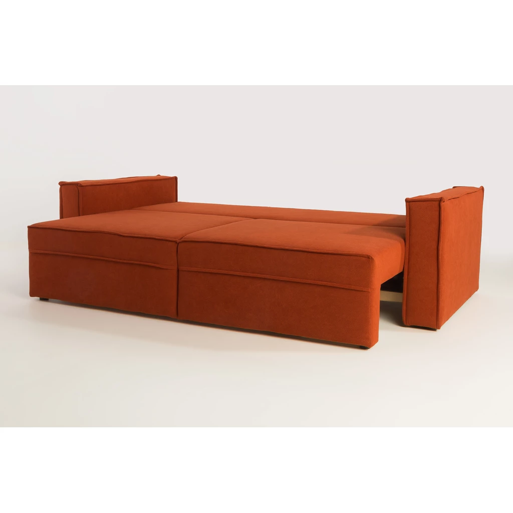 Sofa rozkładana 3-osobowa ceglasta METIS