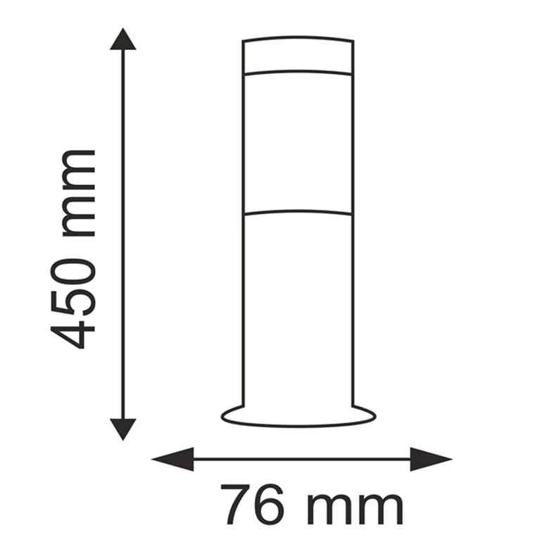 Lampa zewnętrzna szara OSLO 45 cm