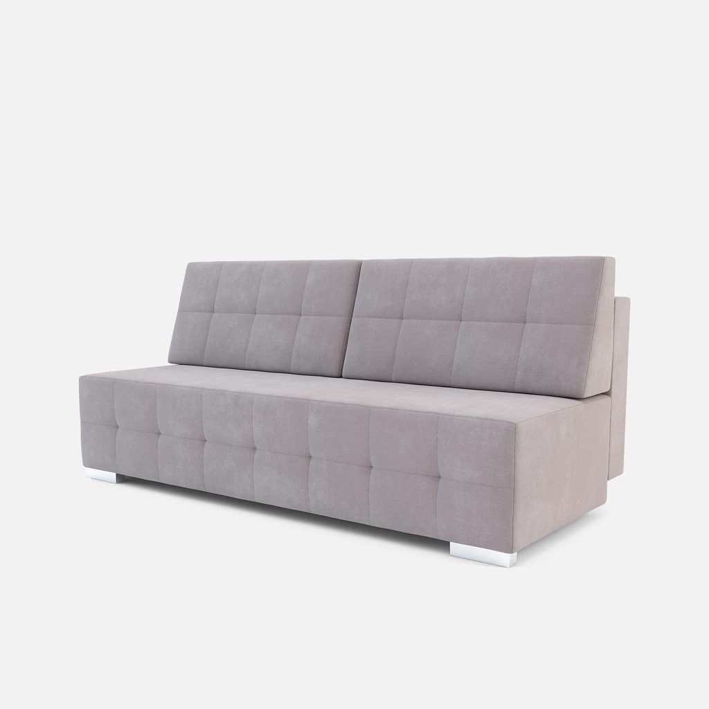 Jasnofioletowa trzyosobowa sofa