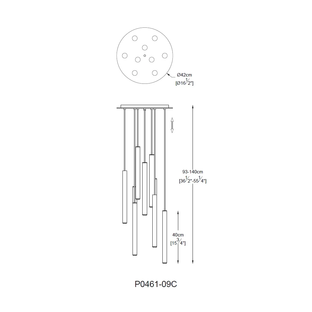 Lampa wisząca LOYA LED P0461-09C-B5SB