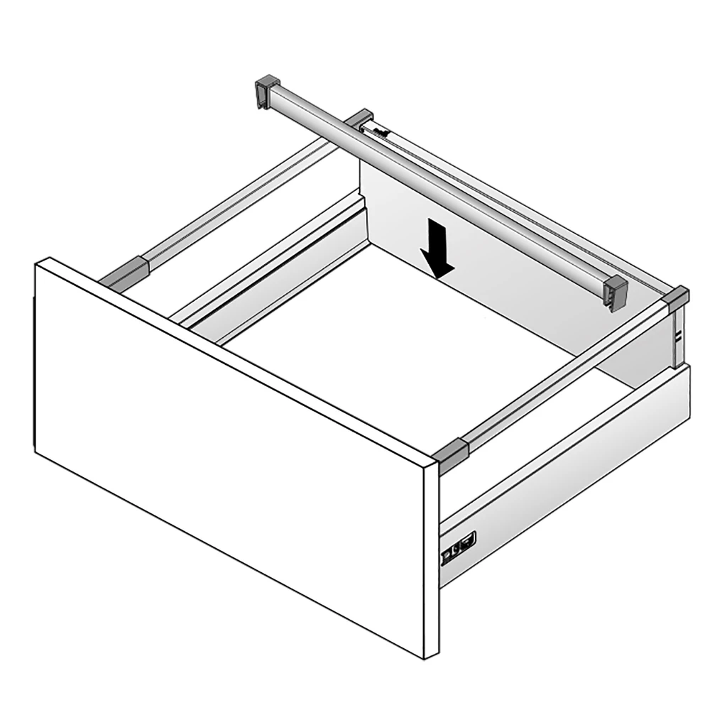 Reling poprzeczny INSIDE do szuflady wysokiej 60