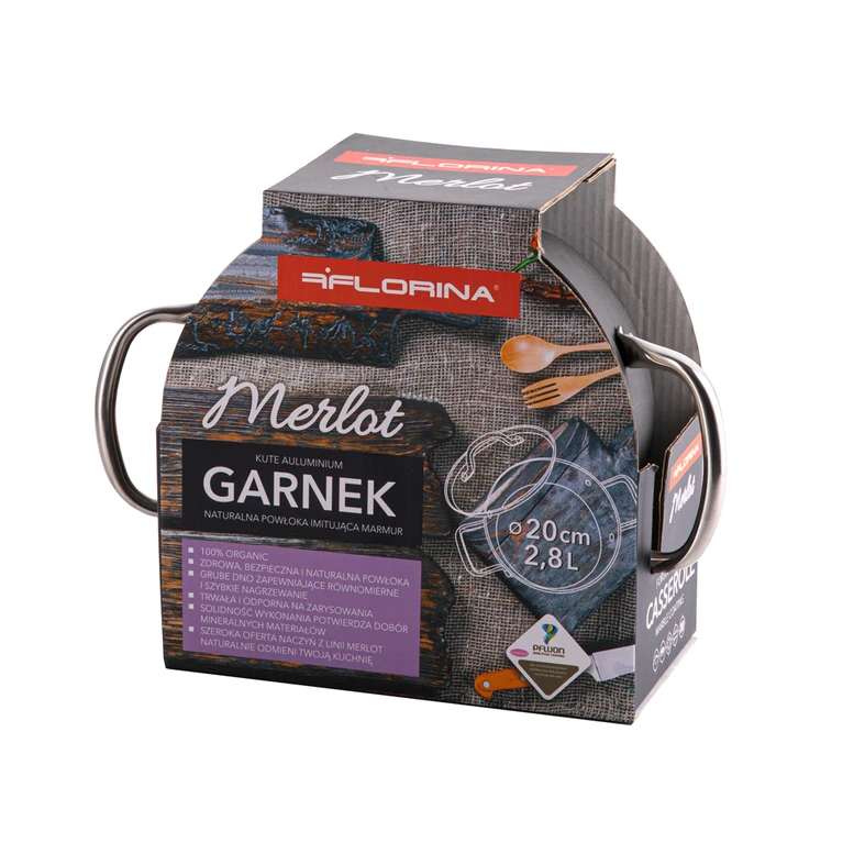 Garnek aluminiowy SILVER MERLOT 2,5 l