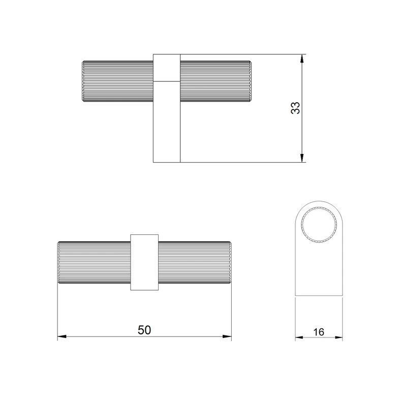 Skomponowany z 2 elementów uchwyt posiada prosty, geometryczny kształt - ozdobny i wygodny w użyciu.