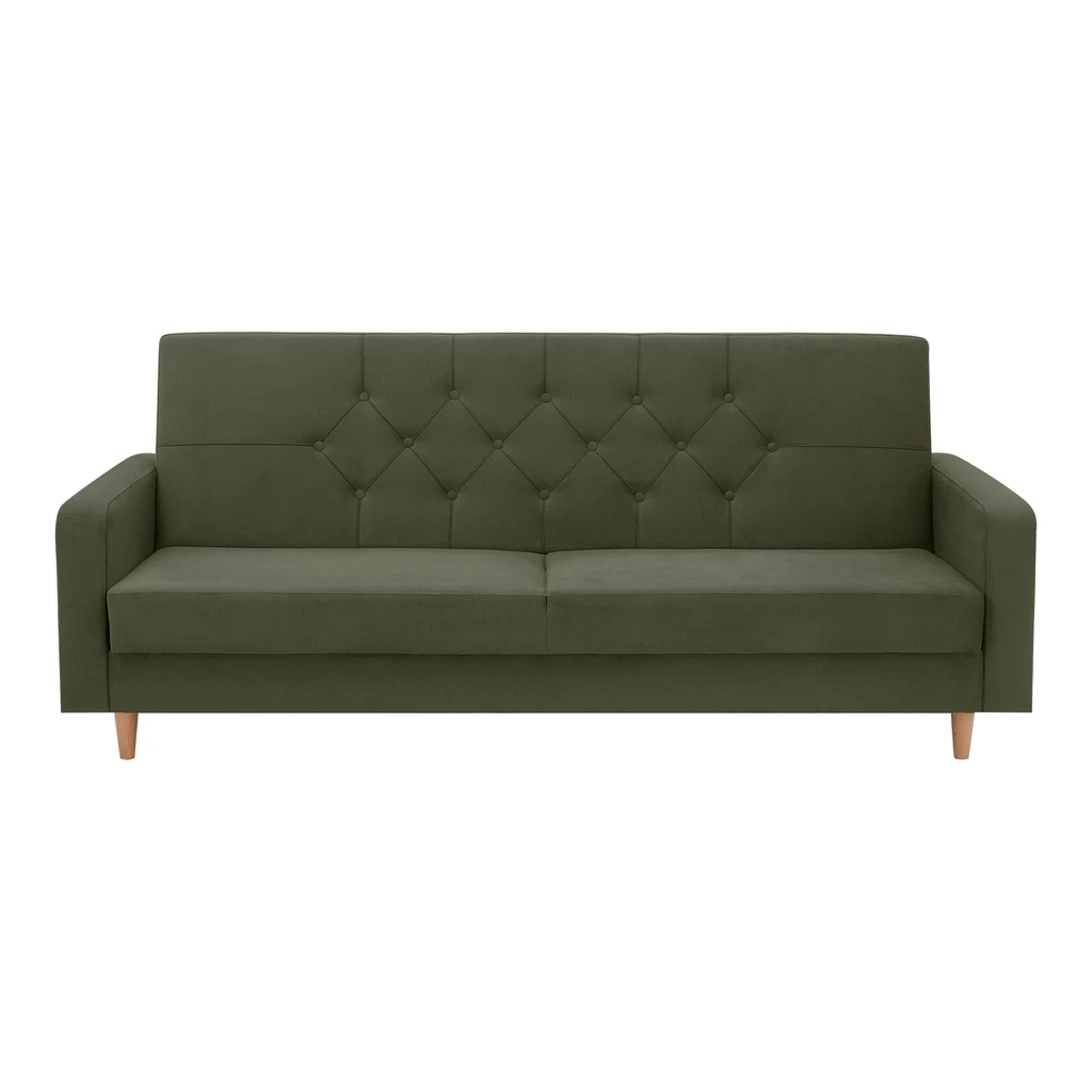 Sofa rozkładana oliwkowa LOBOC