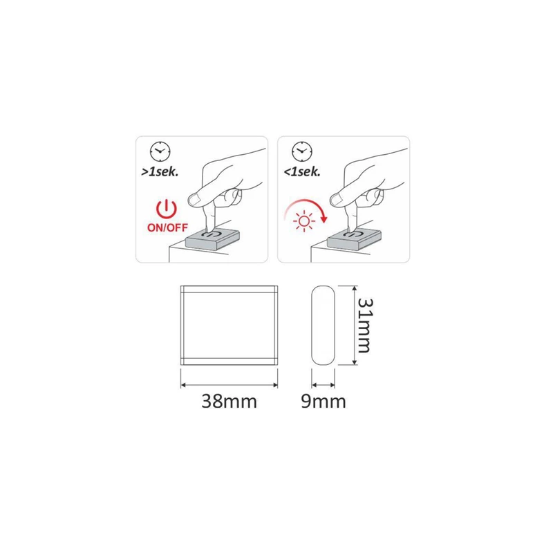 Oświetlenie LUMEN 3-punktowe QUADRO LED Z-3FOT-BI-BZ-TS, barwa zimna