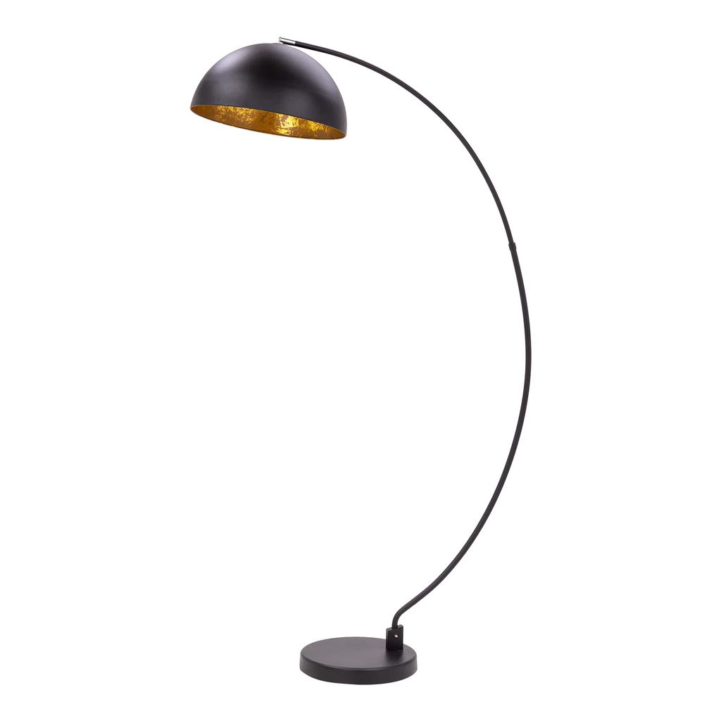 Lampa do salonu łukowa loftowa czarna LUZIA