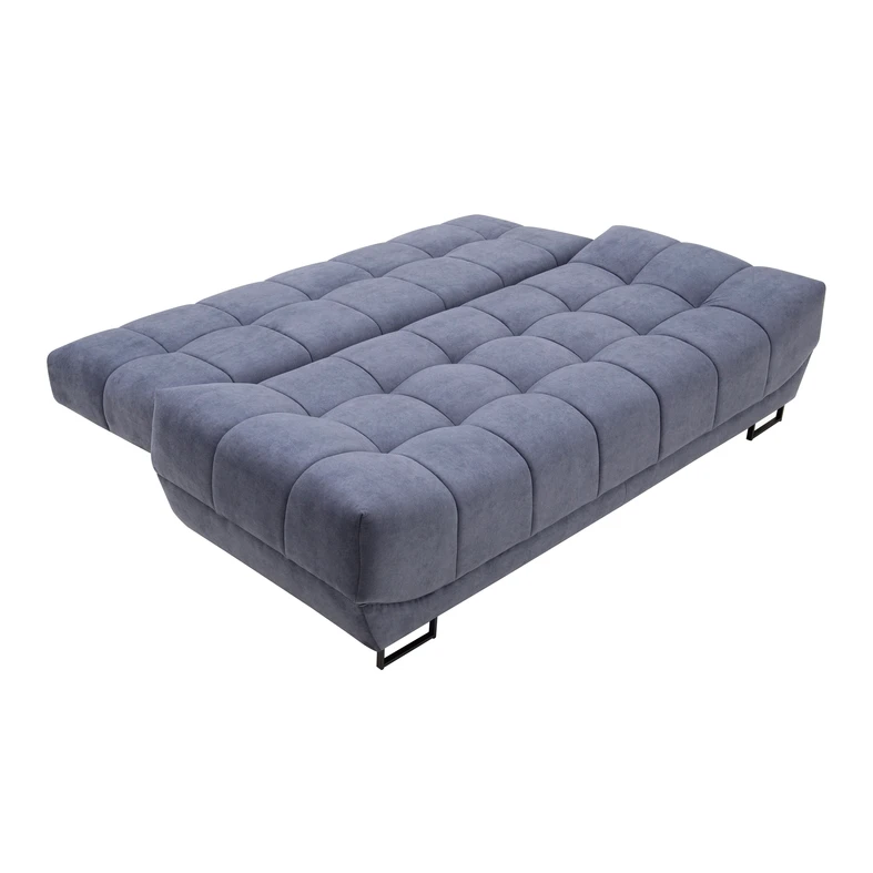 Sofa szaroniebieska pikowana LUXO