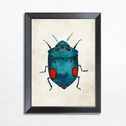 Obraz niebieski owad BEETLE 21x30 cm