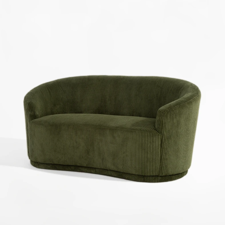 Sofa sztruksowa zielona SNUGLA