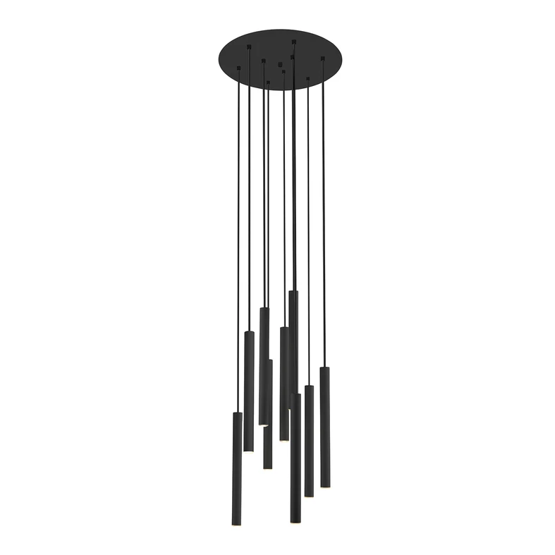 Lampa wisząca LED 9-punktowa czarna LOYA