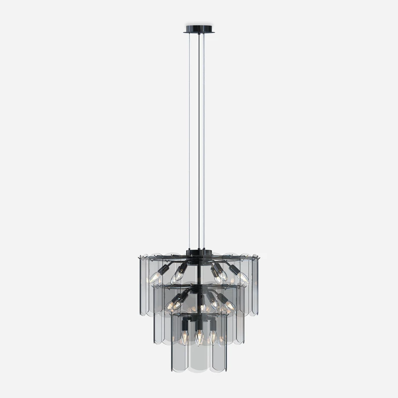 Lampa wisząca NIRA łączy nowoczesny design z elegancją glamour.