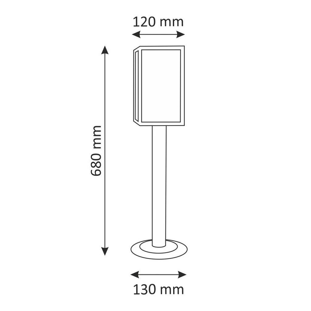 Lampa zewnętrzna stojąca grafit MALMO 68 cm