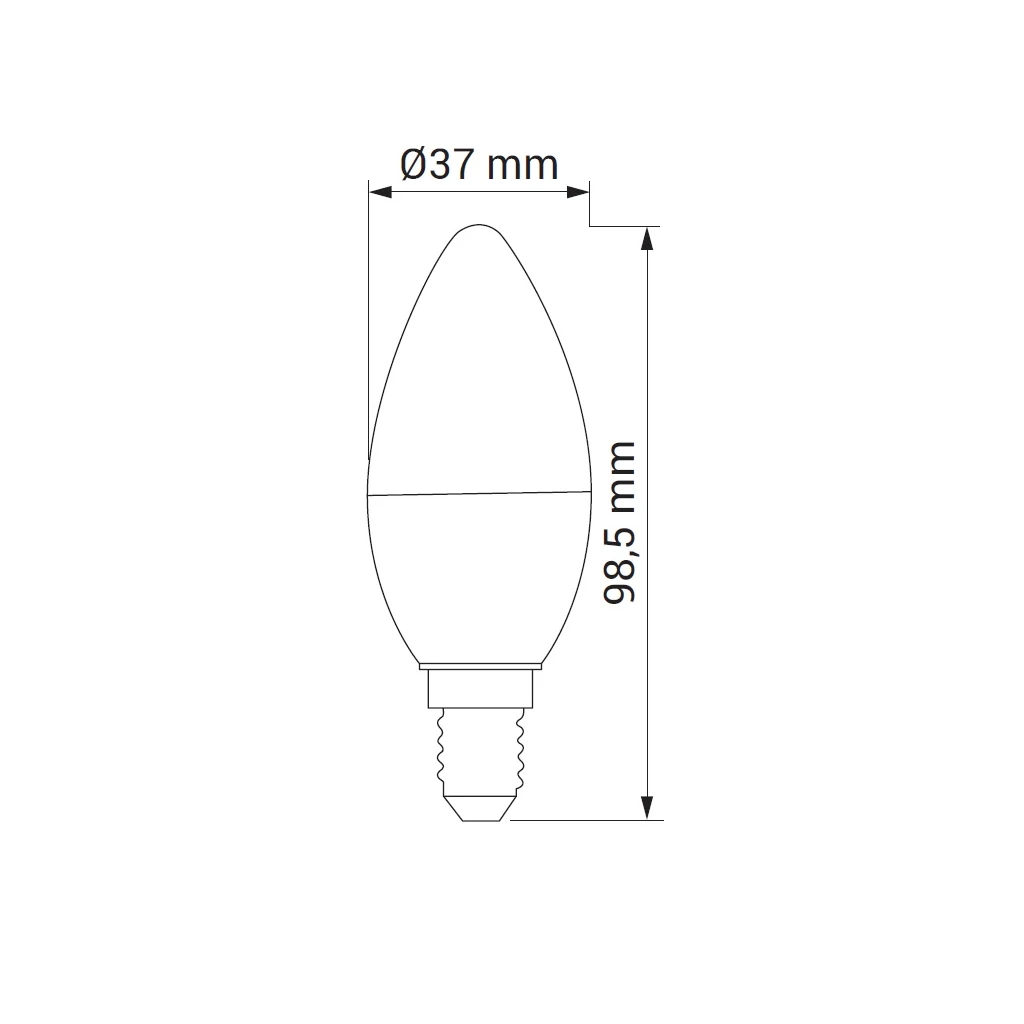 Żarówka LED E14 6W barwa zimna ORO-E14-C37-TOTO-6W