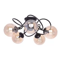 Lampa sufitowa kule czarna FLORO 5