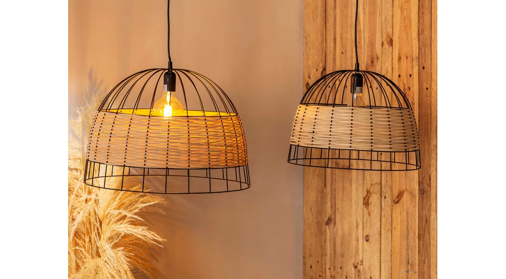 Lampa wisząca rattanowa BOHO 50 cm