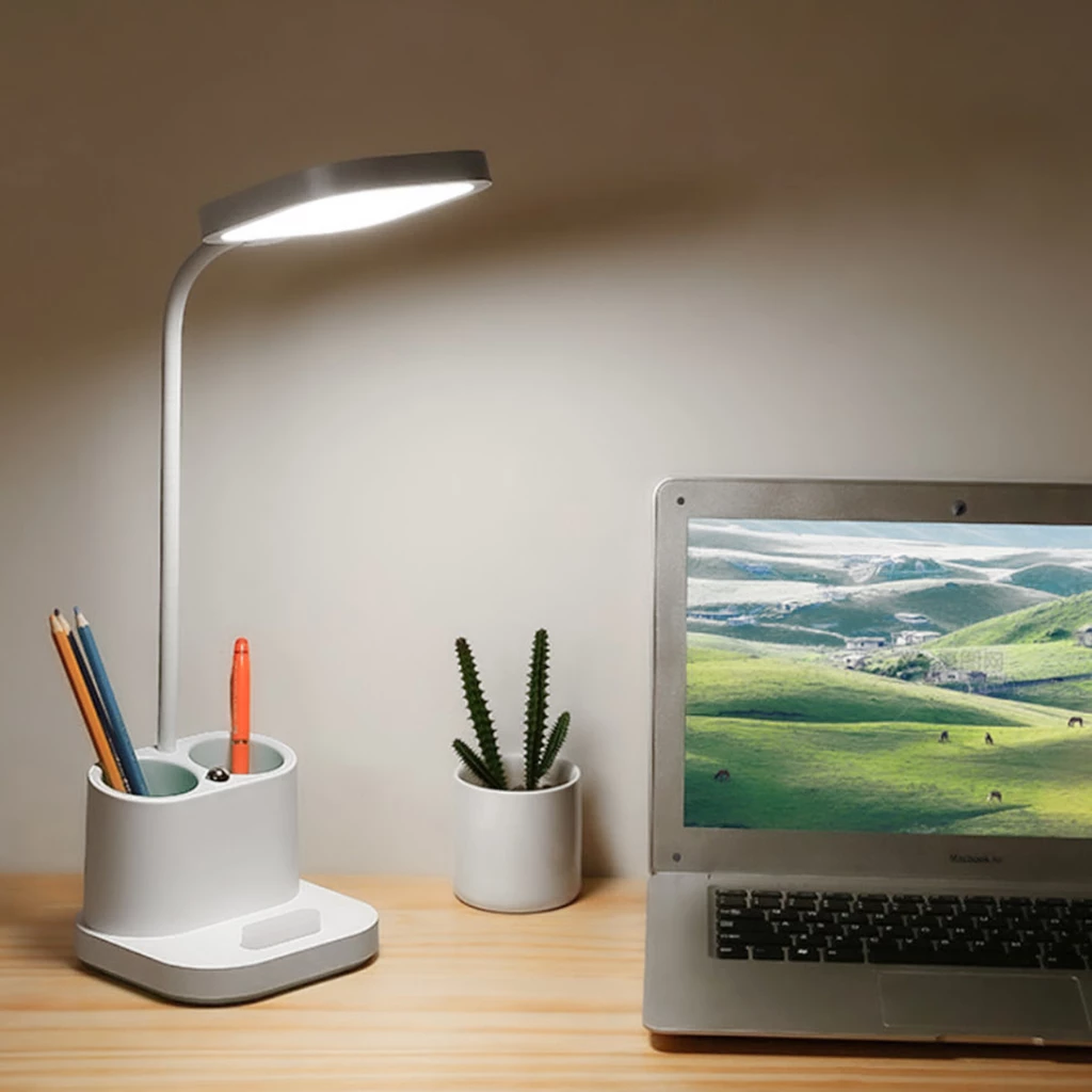 Lampa biurkowa z miejscem na długopisy LED USB PDL008