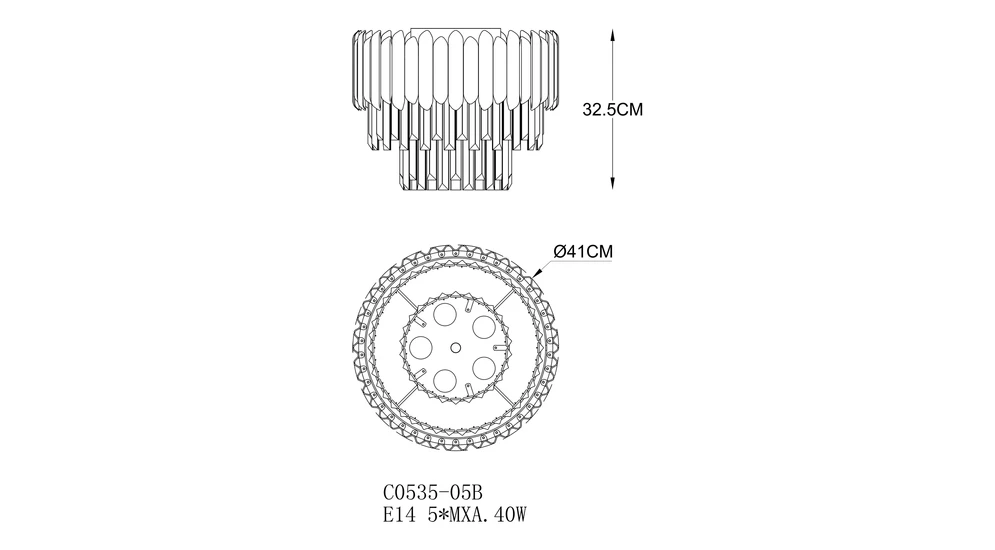 Lampa sufitowa GLADIUS C0535-05B-F4J7