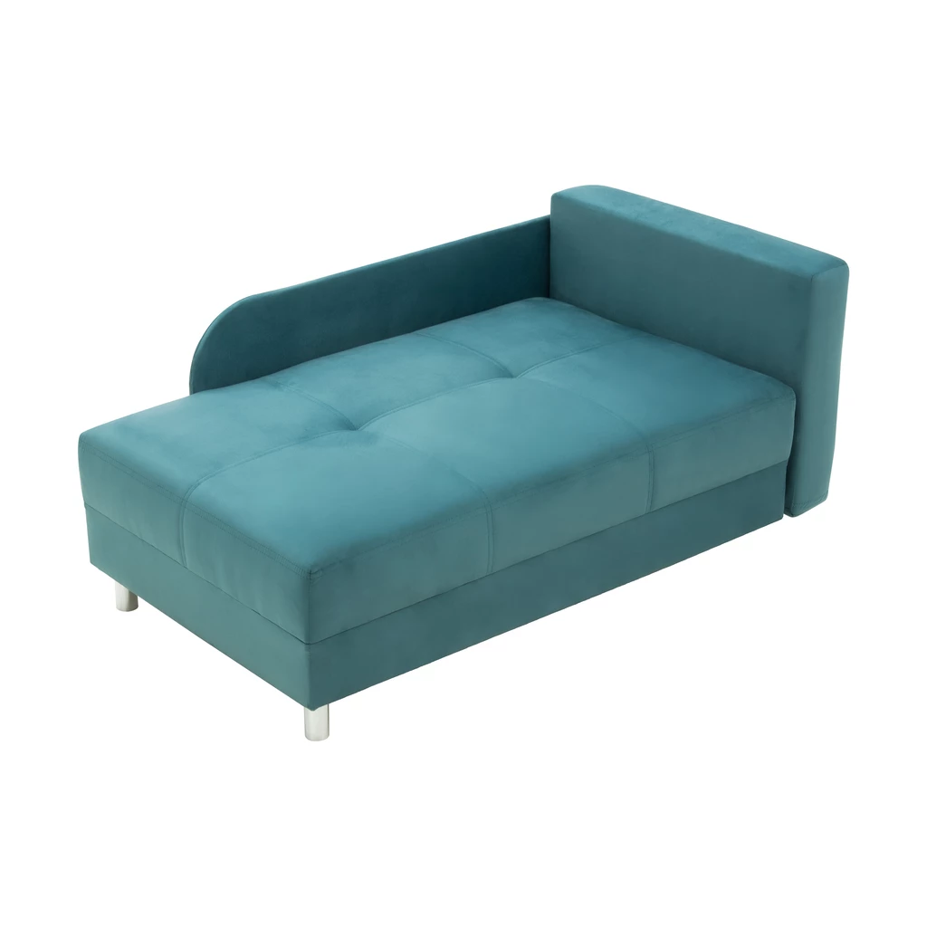 Sofa rozkładana niebiesko-żółta LETTO prawa