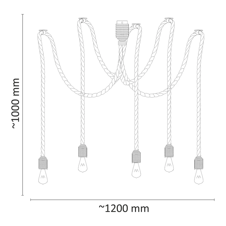 Lampa wisząca pajączek ROPE