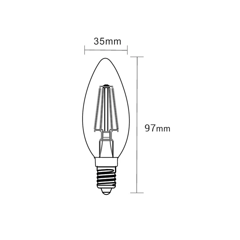 Żarówka LED E14 4W barwa neutralna ORO-E14-C35-FL-CLARO-4W