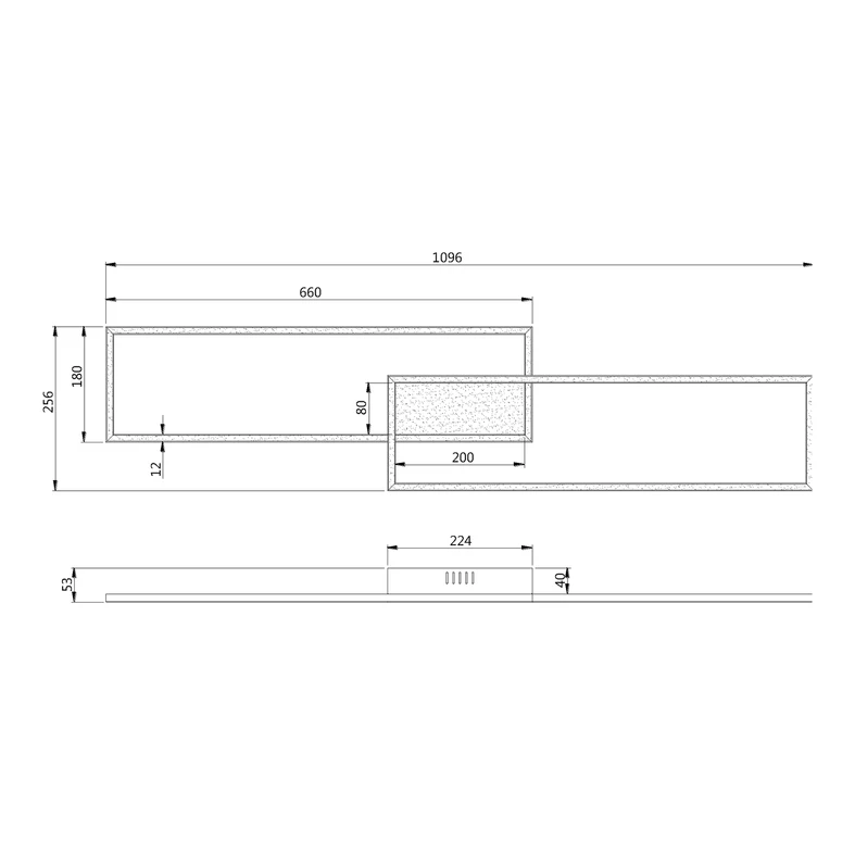 Lampa sufitowa LED z pilotem srebrna ASMIN