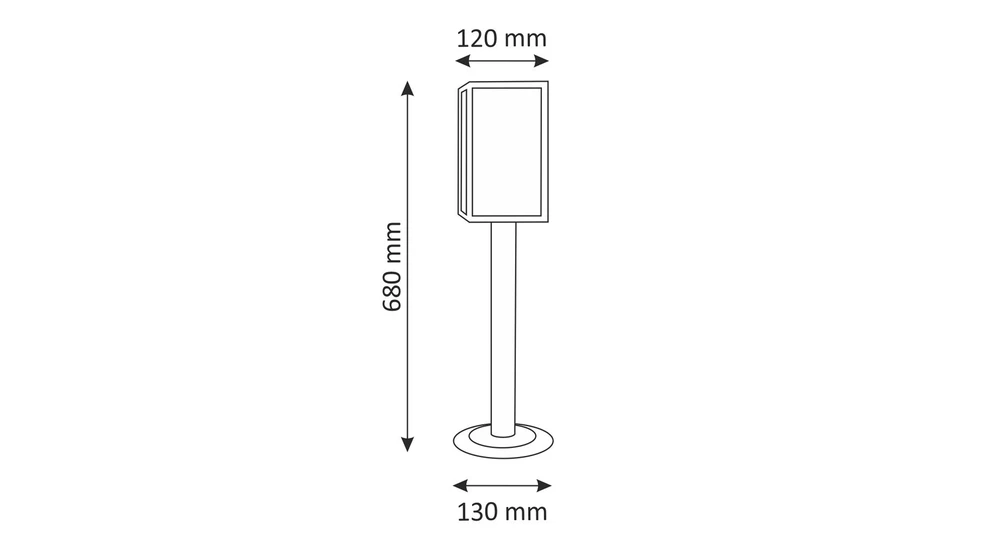 Lampa zewnętrzna stojąca grafit MALMO 68 cm