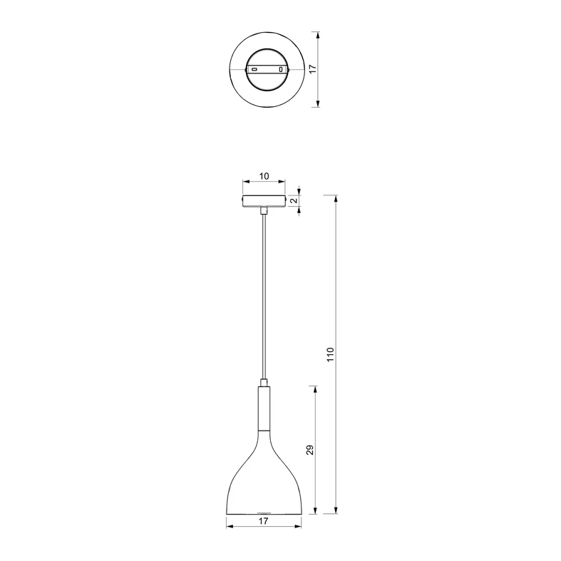 Lampa wisząca kielich czarno-złota NOAK I