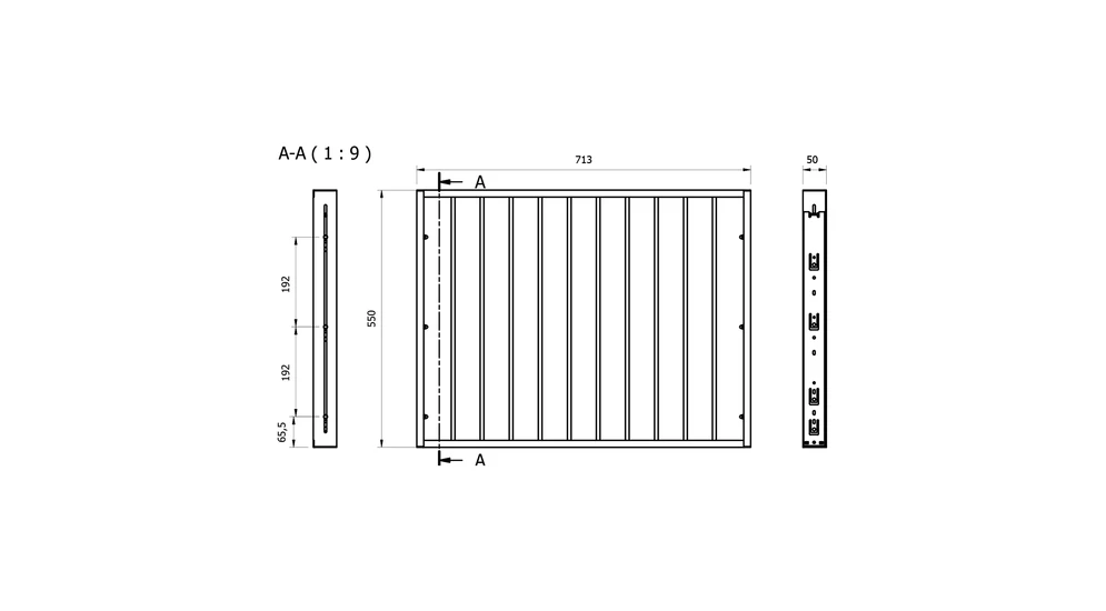 WIRE wieszak na spodnie do szaf ADBOX 75 cm 