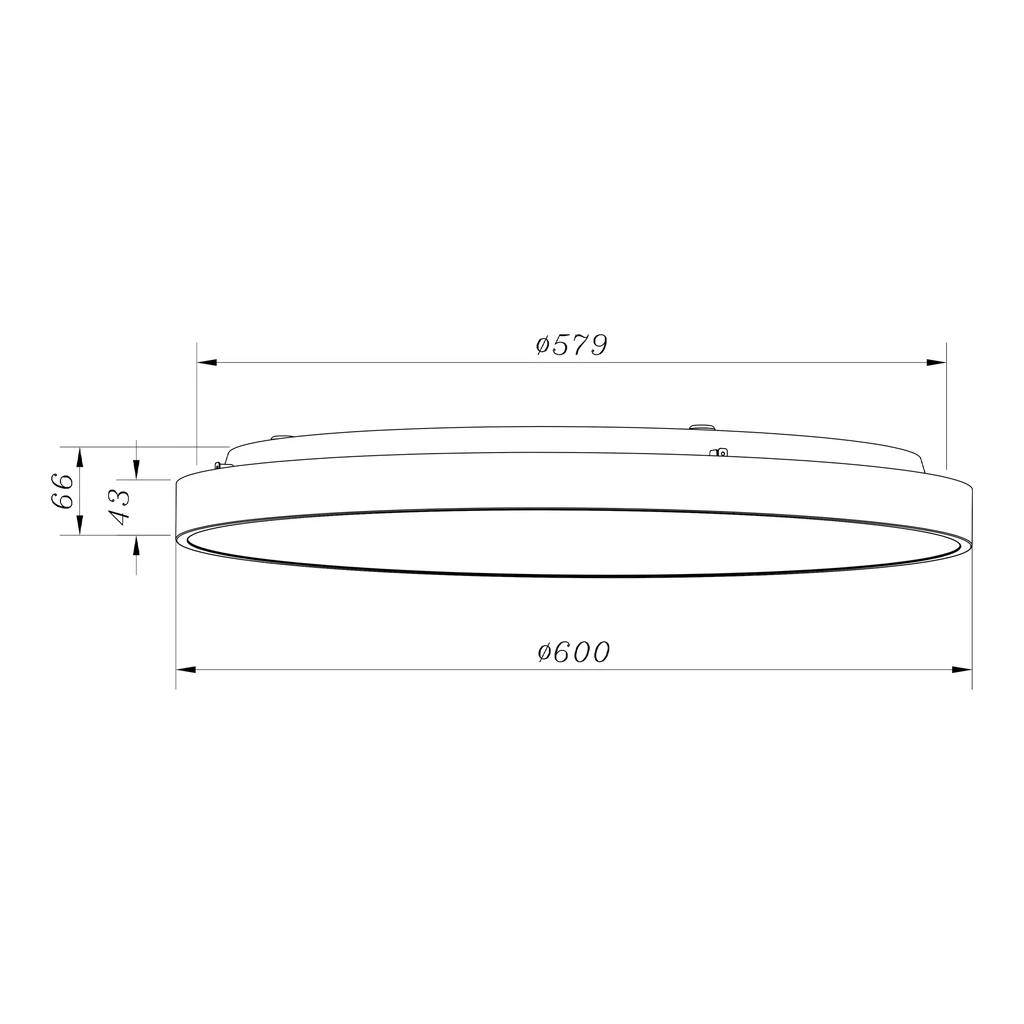 Plafon LED okrągły srebrny SIERRA 60 cm