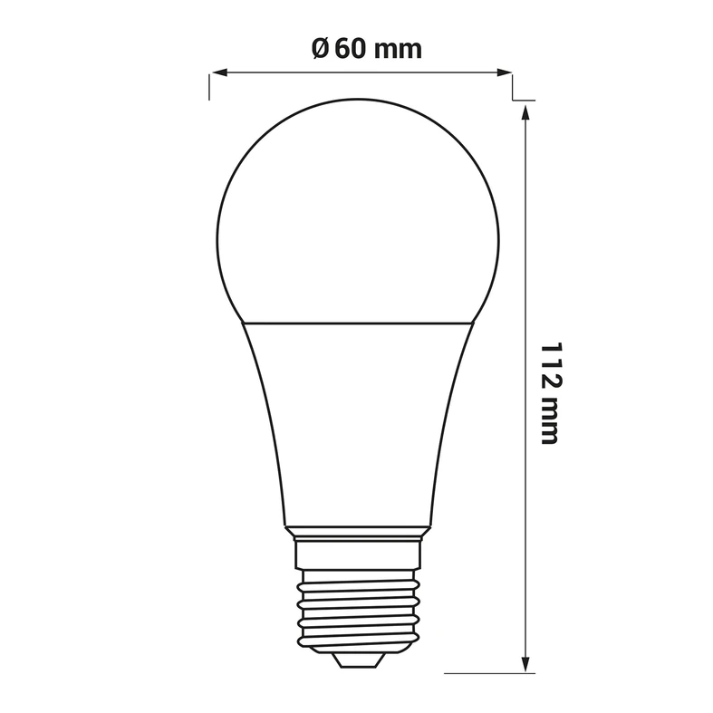 Żarówka LED E27 12W barwa neutralna ORO-ATOS-E27-A60-12W-DW