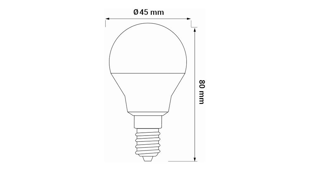 Żarówka LED E14 5W barwa zimna ORO-E14-G45-TOTO-5W-CW