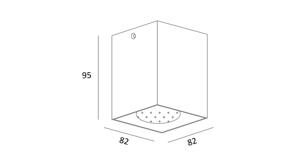 Reflektor natynkowy biały COLOR SQUARE DL1