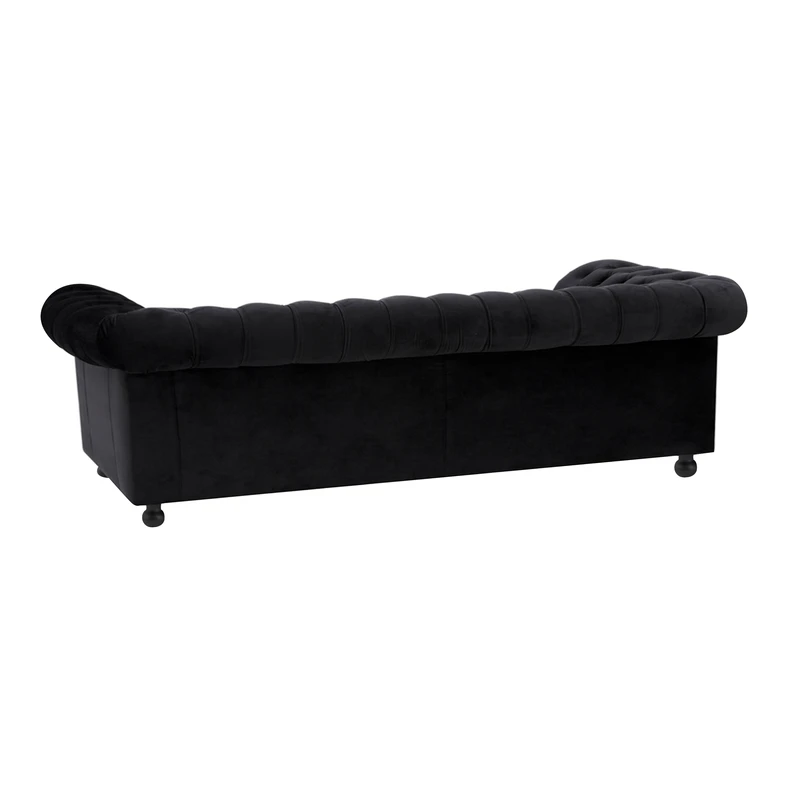 Sofa 4-osobowa glamour czarna CHESTER