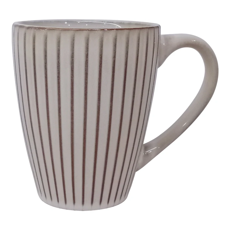 Kubek ceramiczny kremowy RALPH 345 ml wykonany z ceramiki kamionkowej.