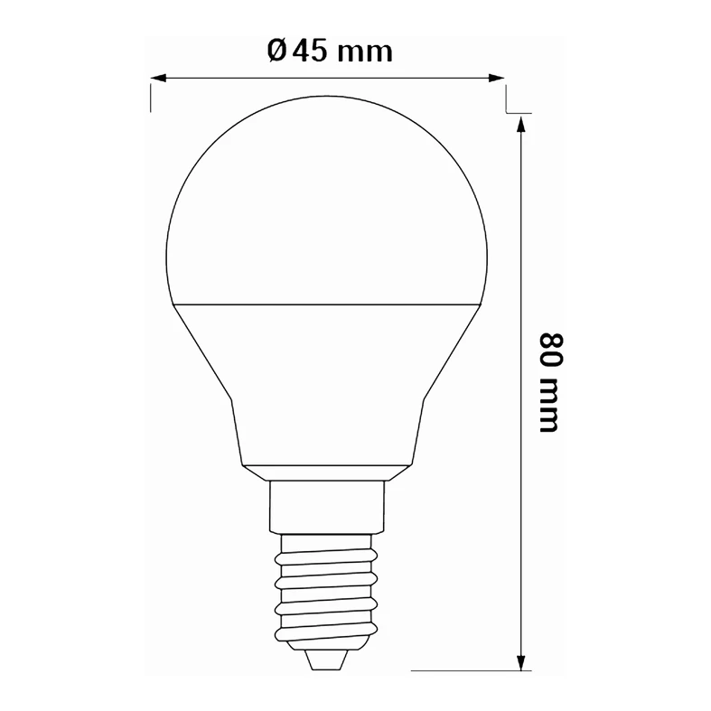 Żarówka LED E14 5W barwa neutralna ORO-E14-G45-TOTO-5W-DW